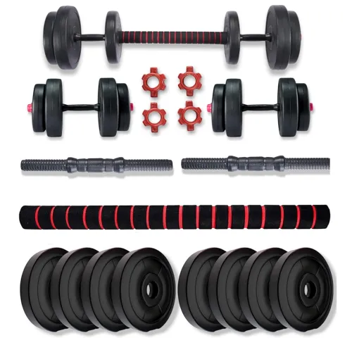 Image of Bullar 8Kg PVC Dumbbell Set with Connector Rod