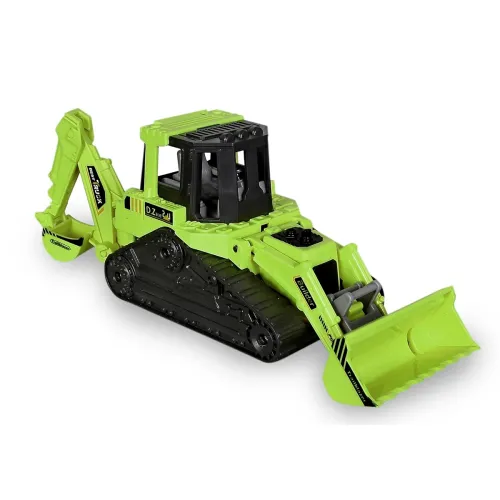 Image of PRIME DEALS 2 in 1 Bulldozer and Excavator Construction Toy Vehicle 