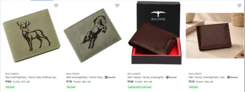 Image of Bullfinch Men's Wallets Starting @ ₹160 
