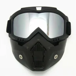 Bullkartzone Motorcycle Riding Goggles with Detachable Mask