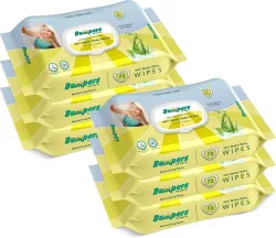 Bumpers Soft Cleansing Baby Wipes 72 Counts Pack (Set of 6)