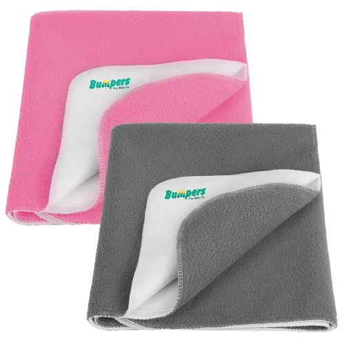 Image of Bumpers The Baby Co. Waterproof Baby Bed Protector Mat Small Pack of 2