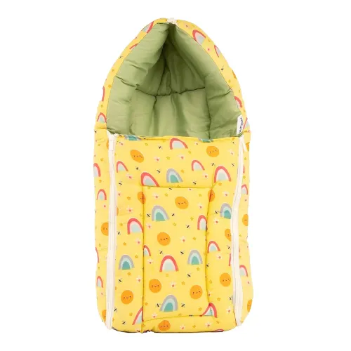 Image of BUMTUM 3-in-1 Baby Carry & Sleeping Bag (Lemon Sun Print)