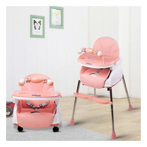 Image of BUMTUM 4in1 Baby High Chair – Convertible, Pink