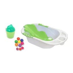 BUMTUM Anti-Slip Baby Bath Tub Set Green