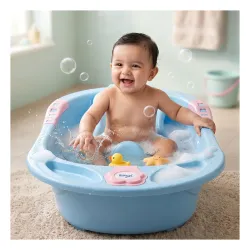 BUMTUM Baby Bathtub & Anti Slip Baby Plastic Bath Chair