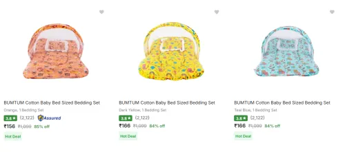 Image of Bumtum Baby Bedding Sets upto 85% Discount