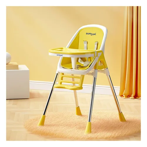 Image of BUMTUM Baby High Chair 4 in 1 Convertible Folding with Footrest, Convertible to High Chair,