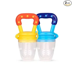 Bumtum Baby Silicone Food & Fruit Nibbler with Extra Mesh, Po2