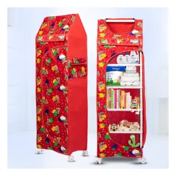Bumtum Baby Wardrobe Multipurpose 6 Shelve Baby Wardrobe for Clothes Storage 