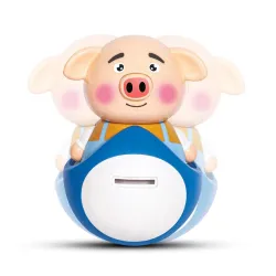 BUMTUM Musical Roly Poly Toys for Babies | Push and Shake Wobbling Toy with Music | Tumbler Doll Toy | Sound Balancing D