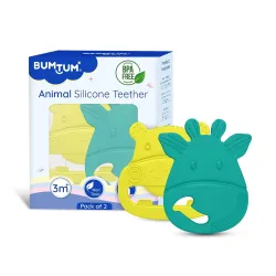 BUMTUM Soft Silicone Baby Teether | Teether for 6 to 12 Months Baby | Bpa Free Teething Toys for Babies, Infants & Toddl