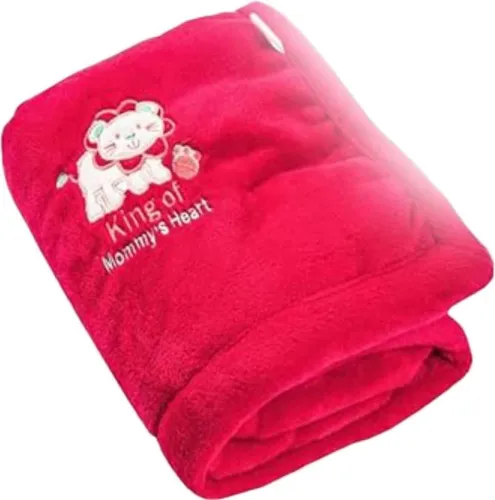 Image of BUMTUM Solid Double AC Blanket for AC Room (Microfiber, Darkpink)