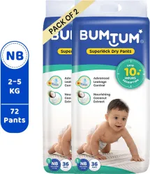BUMTUM Superlock Newborn Diaper Pants 72 Pieces