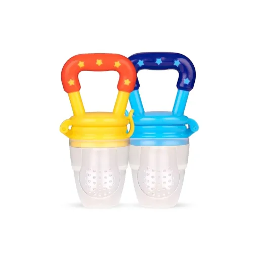 Image of Bumtum Baby Silicone Food & Fruit Nibbler with Extra Mesh | Soft Pacifier Feeder & Teether for Infants 3+ Months | BPA F