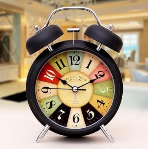 Image of BUQARO Vintage Twin Bell Alarm Clock – Black & Copper