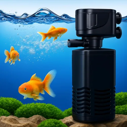 Image of Buraq Aquarium Filter, 4 in 1 High Power Oxygen Filteration System