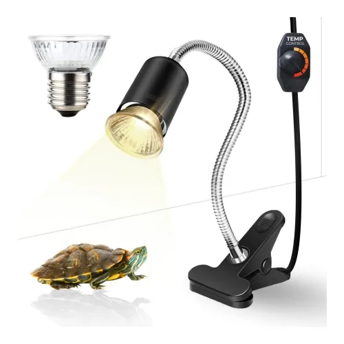 Image of Buraq UVA+UVB Reptile Heat Lamp with Holder – 50W Turtle Basking Light