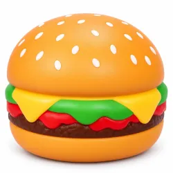 Burger Squishy Toy, Soft Squeeze Fidget Toys with Colorful Food Designs