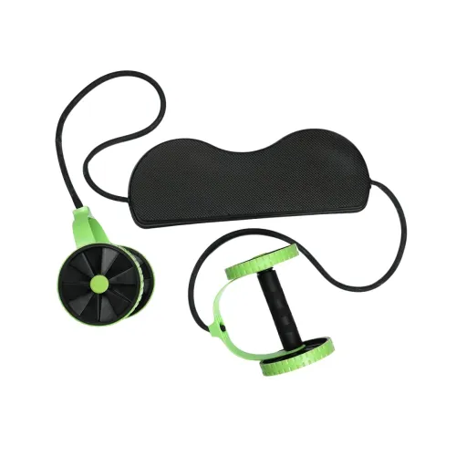Image of Burnlab Ab Roller with Resistance Tube & Knee Base (Green)