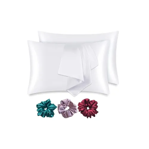 Image of Butter Satin Silk Pillowcase for Hair and Skin, Pillow Cover Set of 2