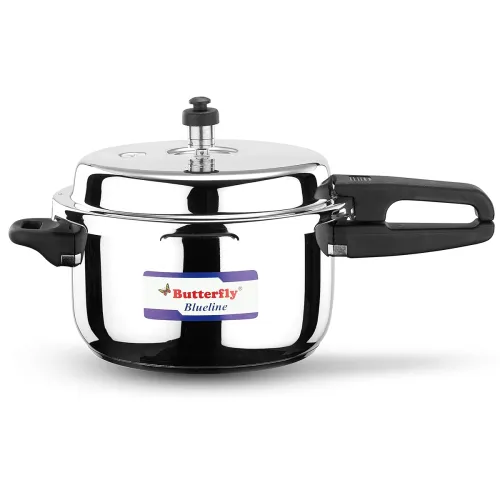 Image of Butterfly Blue Line Stainless Steel Outer Lid Pressure Cooker, 5 Litre