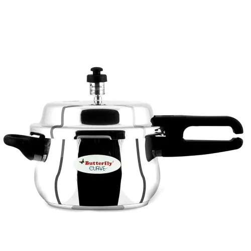 Image of Butterfly Curve 3 Litres Stainless Steel Outer Lid Pressure Cooker | TRIPLY Base | Induction & Gas Stove Compatible |