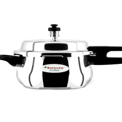 butterfly Curve Silver Toned Pressure Cooker 3 L