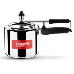 Butterfly Friendly Inner Lid 3liters Aluminium Pressure Cooker (Silver)