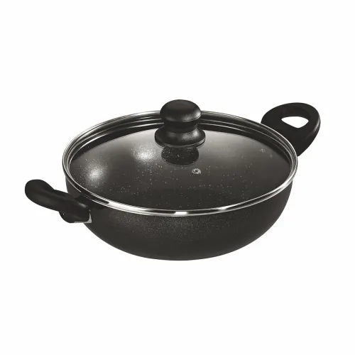 Image of Butterfly Granza Non Stick Kadai with Glass Lid 240 mm Scratch Resistant