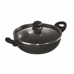 Butterfly Granza Non Stick Kadai with Glass Lid 