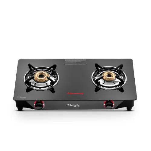 Image of Butterfly Smart 2 Burner Glass Top Gas Stove
