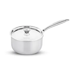 Butterfly Tez Triply Milk/Sauce Pan with SS Lid | 1.8 Litre| 16 CM | Stay Cool Handle | Induction Compatible | for Cooking Curry, Deep Fry, Saute, Rice, Milk Boil | 10 Year Warranty | Silver