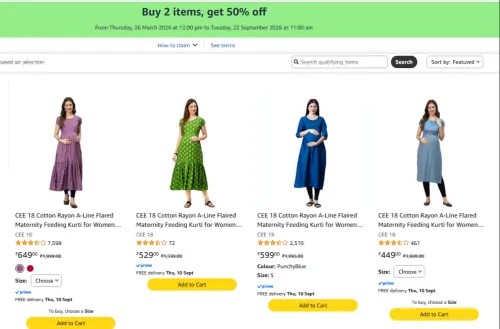 Image of Buy 2 items, get 50% off on Women' s clothes