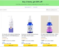 Buy 2 items, get 50% off On Beauty Products