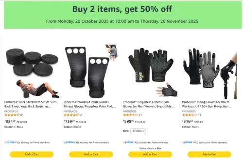 Image of Buy 2 Items & Get 50% Extra Discount on Sports & Outdoor