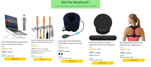 Image of Buy Any 1 Item & Get 1 Item Free 