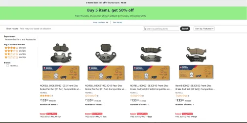 Image of BUY ANY 5 AUTOMOTIVE ACCESSORIES & GET EXTRA 50% OFF