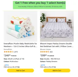 Amazon Offer: Buy any 1 item & Get 1 item Free