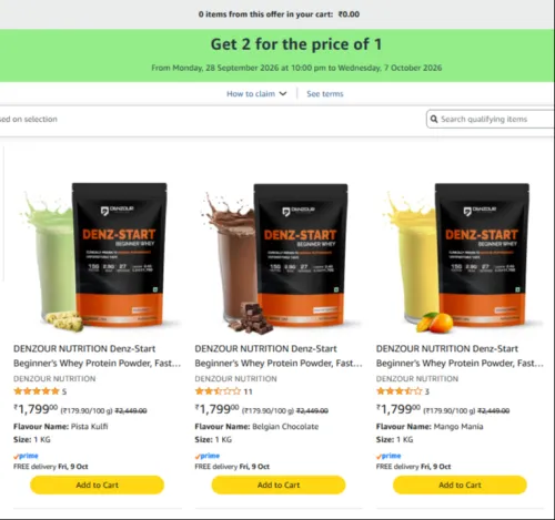 Image of Buy 1 Get 1 Free on DENZOUR Beginner's Whey Protein