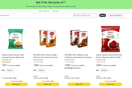 Image of Amazon Offer : Buy 1 Get 1 Free on Grocery Products