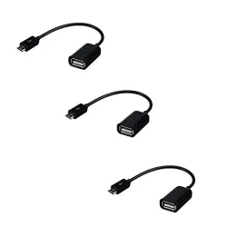 C & E CNE467202 3 Pack USB 2.0 A Female to Micro B Male Adapter Cable Micro USB