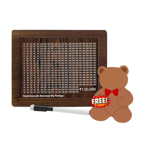 Image of CAAJU Lakh Luck Teddy Wooden Money Bank