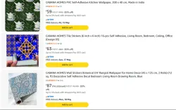CABANA HOMES Self-Adhesive Wallpaper Starting @ ₹59