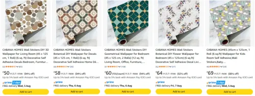 Image of CABANA HOMES Wall Stickers starting at ₹50 