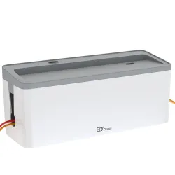 Cable Management Box with Mobile Stand (White)