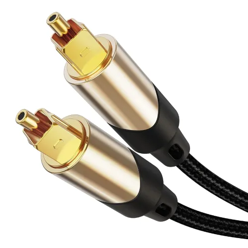 Image of Cablecreation Toslink Male To Male Digital Optical Spdif Audio Braided Fiber Cable