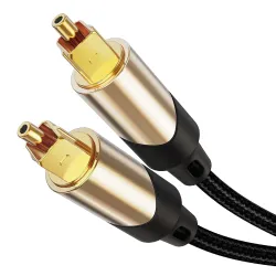 Cablecreation Toslink Male To Male Digital Optical Spdif Audio Braided Fiber Cable