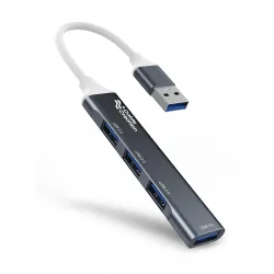 CableCreration 4 in 1 USB Hub (Lite Series), Multiport Adapter