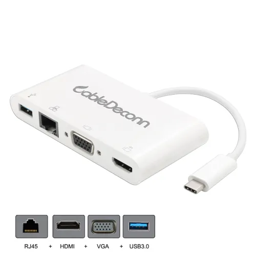 Image of CableDeconn 4-in-1 USB-C Hub Adapter